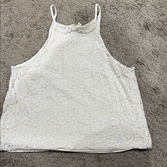 Monteau White Lace Crop Top - Picture 3 of 3